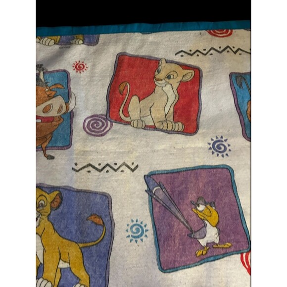 Vtg Disney Lion King Blanket Twin Throw Size 90s, Simba, Timone, Pumba, Nala - Picture 5 of 12
